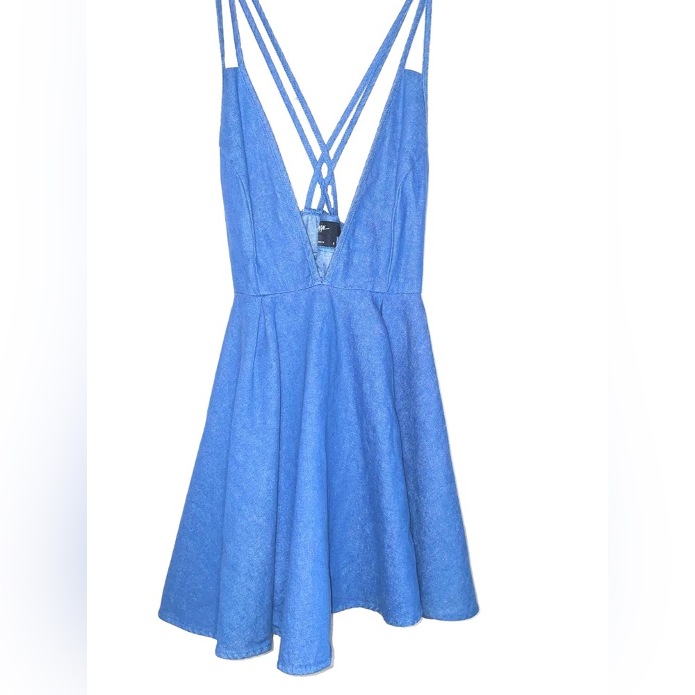 Denim Low VCut Dress